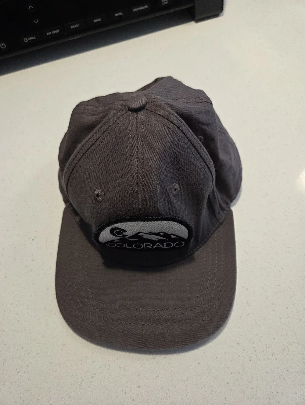 Colorado Limited Gray Black & White Mountains State Logo Men's Snapback Hat